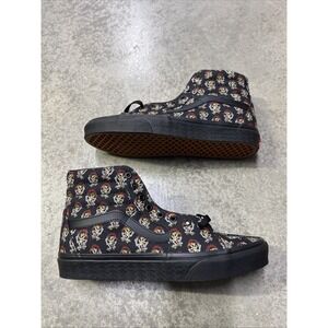 Vans Old Skool High Custom Skull Skateboarding Shoes Mens Size 10 Rare